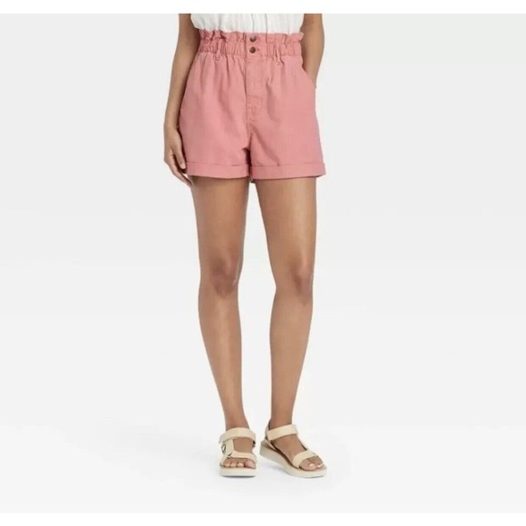 Universal Thread High Waist Shorts Rose Pink 3x Plus Size Stretchy NWT - Picture 3 of 7